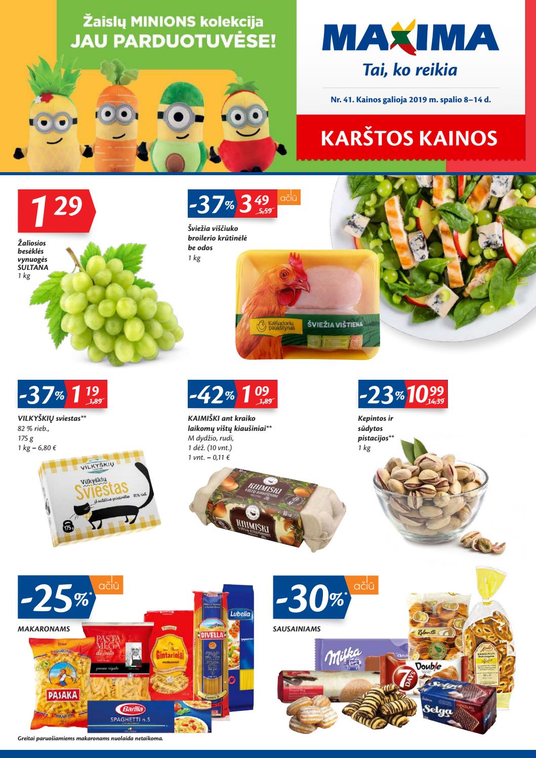 Maxima kaininis leidinys akcijos nuo 
  2019-10-08 iki 
  2019-10-14 | Leidinukas.lt puslapis 1