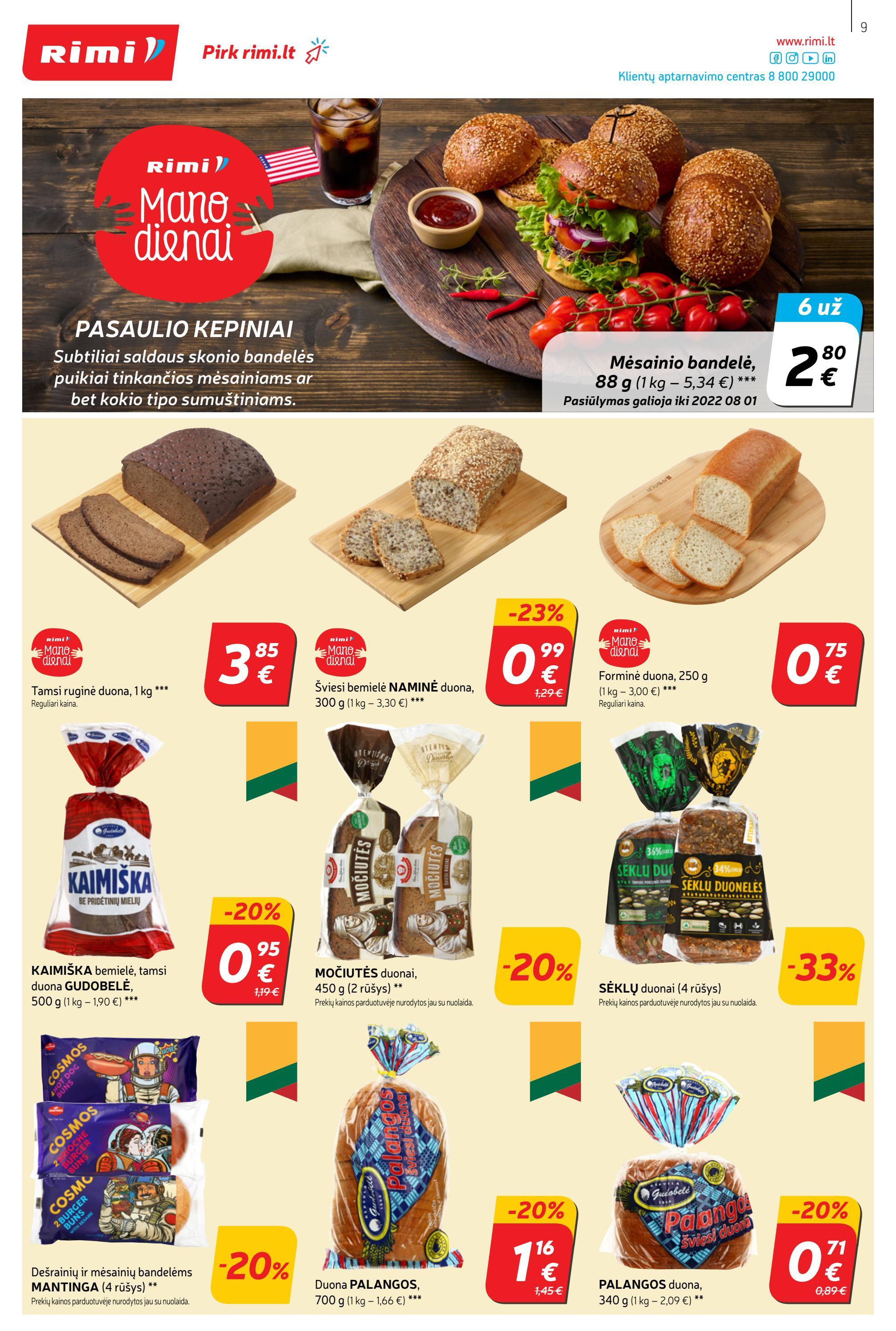 Rimi savaitinis leidinys akcijos nuo 
  2022-07-26 iki 
  2022-08-01 | Leidinukas.lt puslapis 9