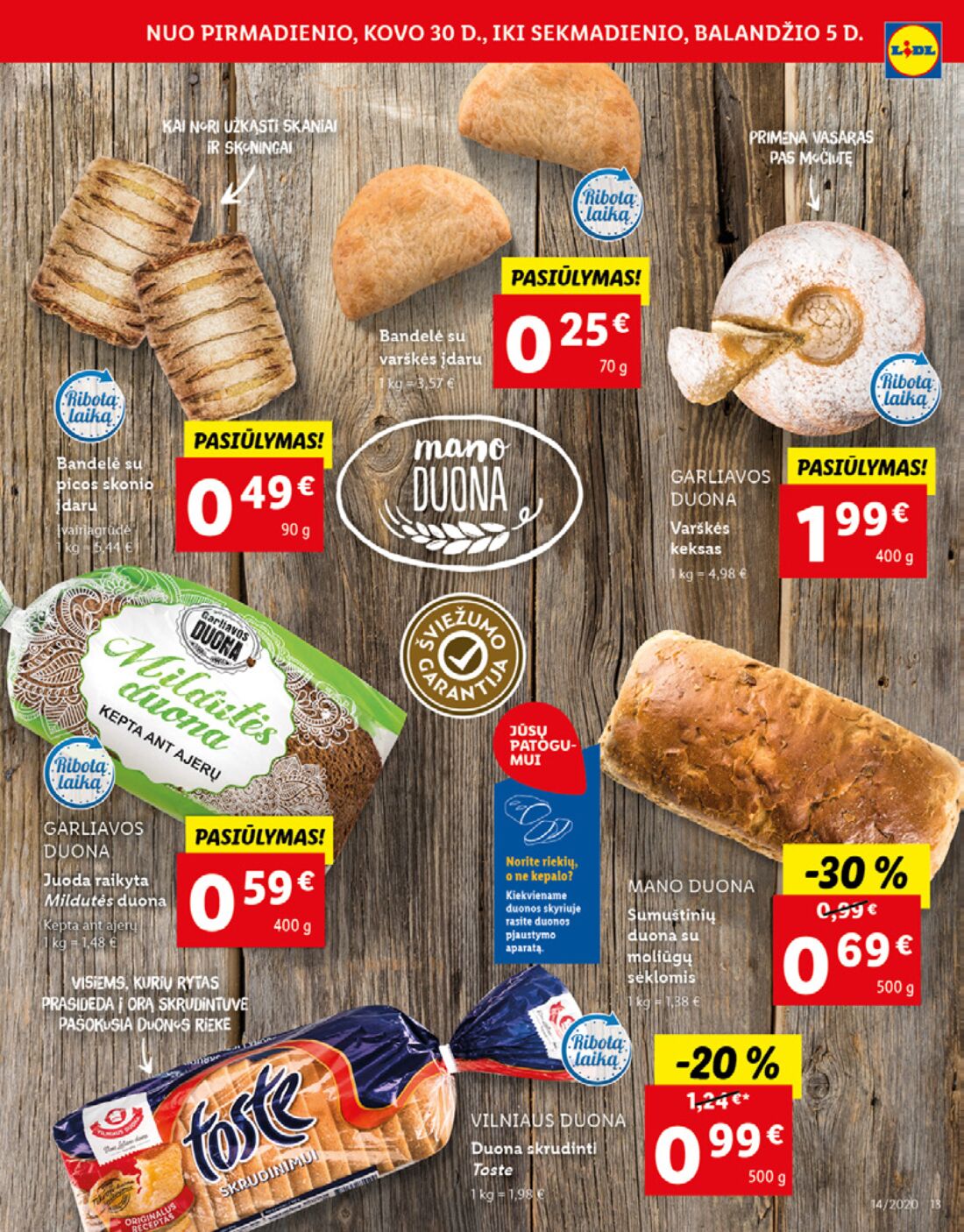 Lidl savaitinis leidinys akcijos nuo 
  2020-03-30 iki 
  2020-04-05 | Leidinukas.lt puslapis 13