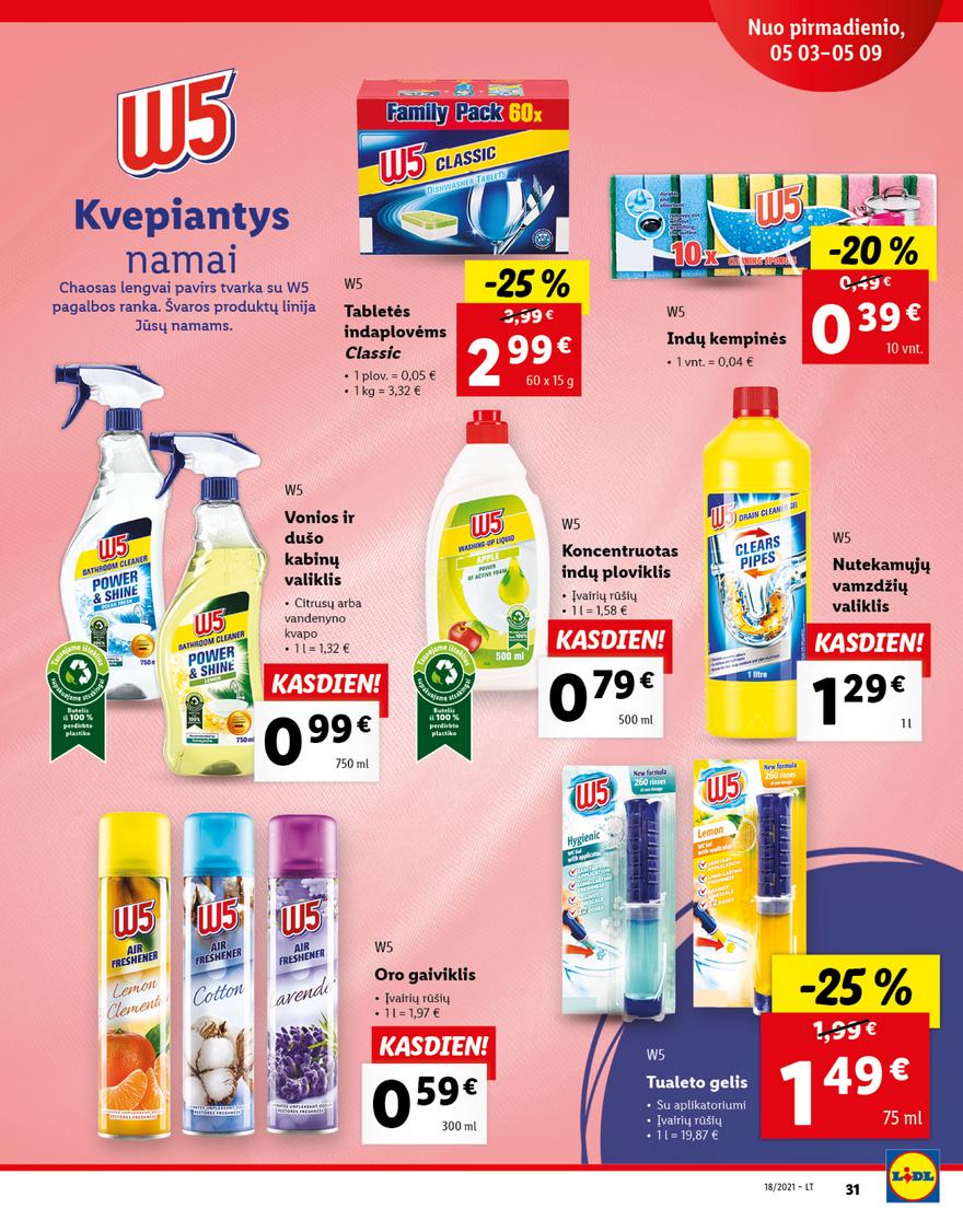Lidl maisto prekių pasiūlymai akcijos nuo 
  2021-05-03 iki 
  2021-05-09 | Leidinukas.lt puslapis 31
