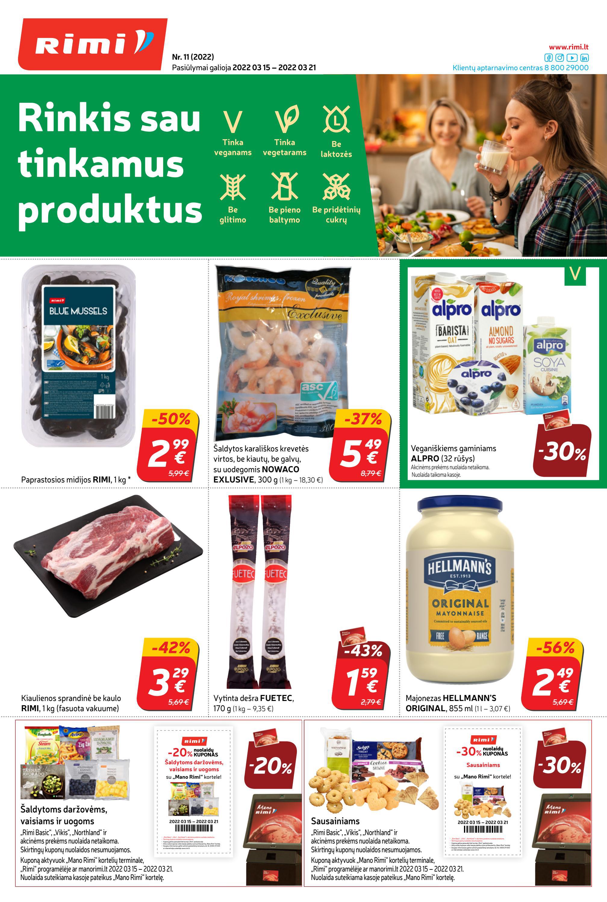 Rimi savaitinis leidinys akcijos nuo 
  2022-03-15 iki 
  2022-03-21 | Leidinukas.lt puslapis 1