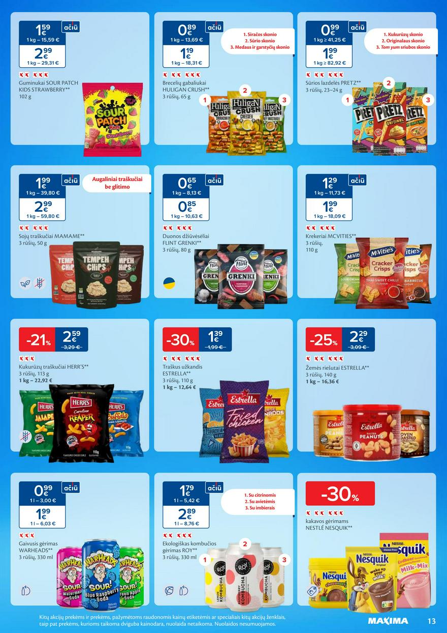 Maxima savaitinis leidinys 13 akcijos nuo
2025-03-25 iki
2025-03-31 | Leidinukas.lt puslapis 13