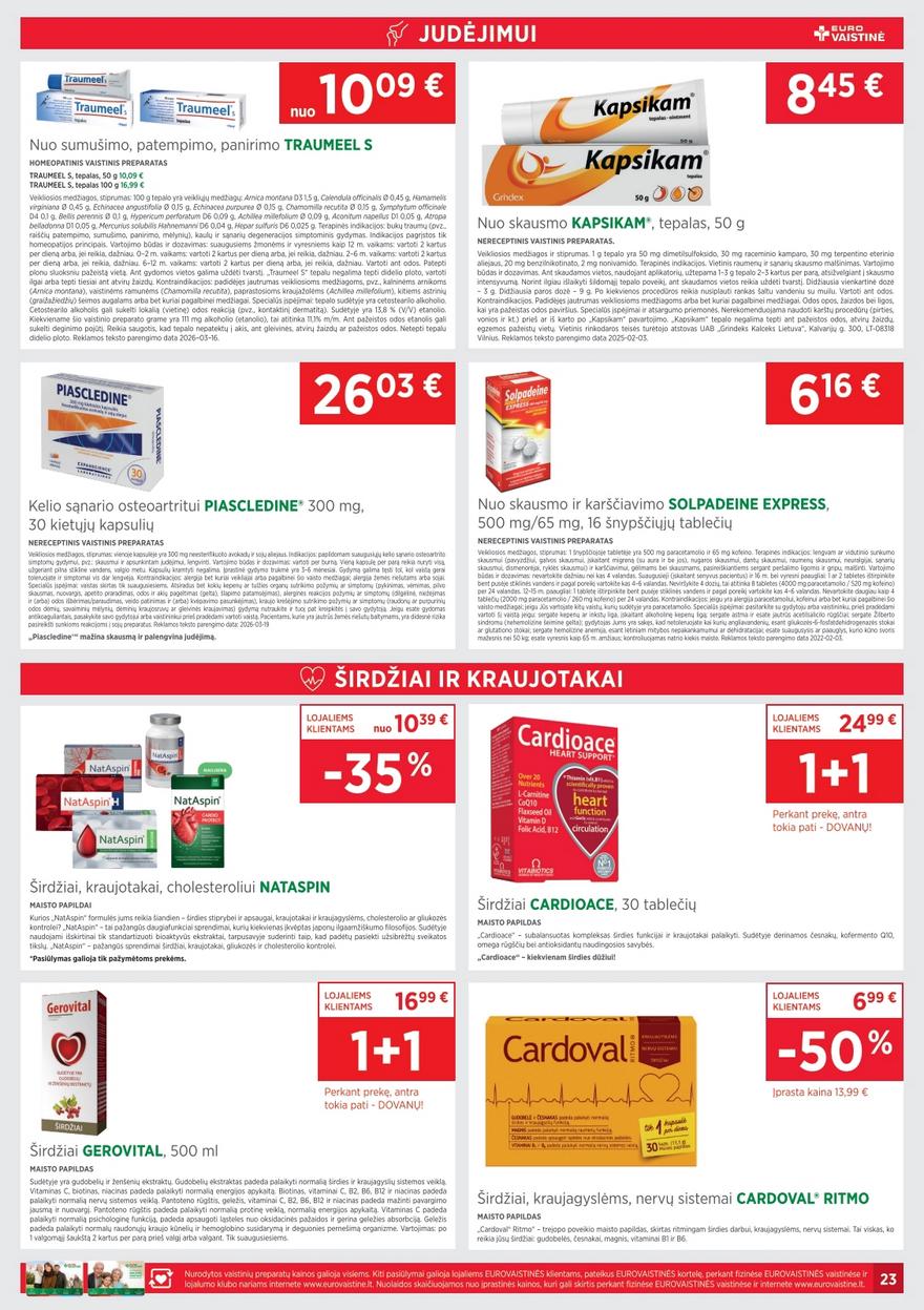 Euro vaistinė katalogas akcijos nuo 
  2026-04-01 iki 
  2026-04-30 | Leidinukas.lt puslapis 23