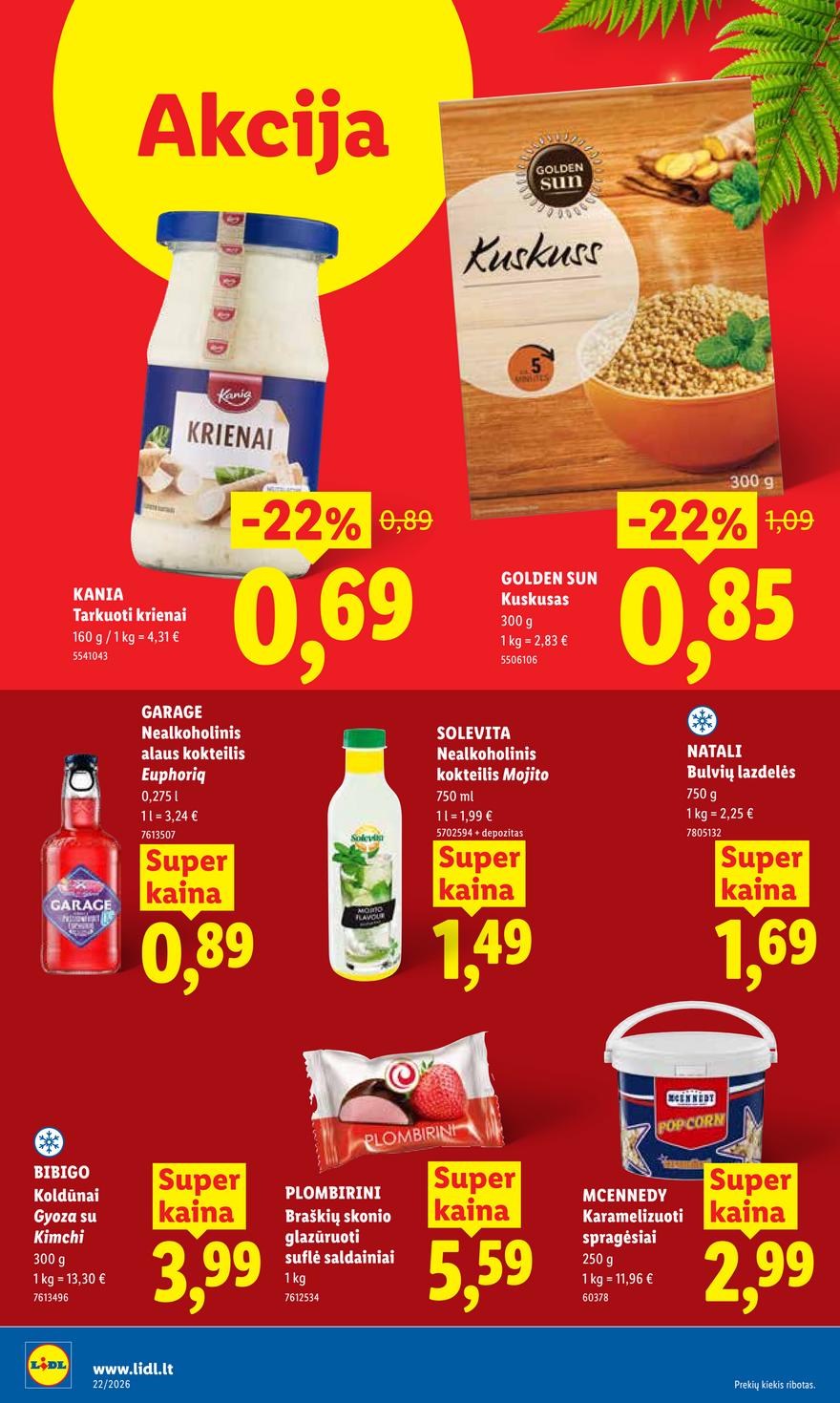 Lidl leidinys akcijos nuo 
  2026-06-22 iki 
  2026-06-28 | Leidinukas.lt puslapis 22