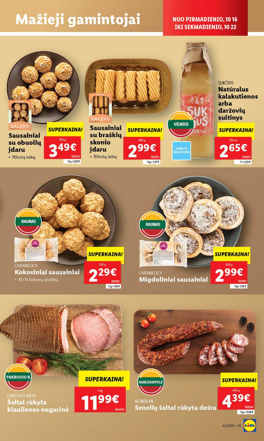 Lidl pasiūlymai akcijos nuo 
  2023-10-16 iki 
  2023-10-22 | Leidinukas.lt puslapis 29