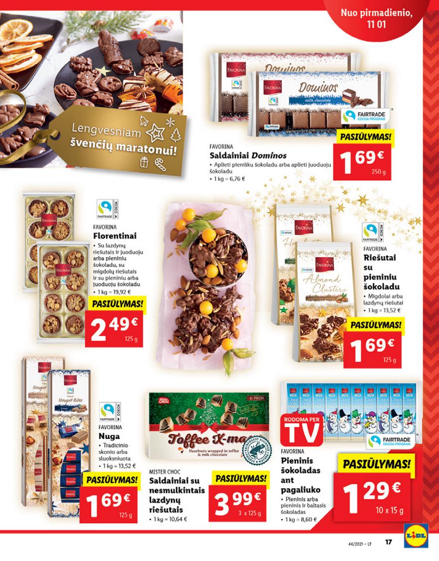 Lidl maisto prekių pasiūlymai akcijos nuo 
  2021-11-01 iki 
  2021-11-07 | Leidinukas.lt puslapis 17