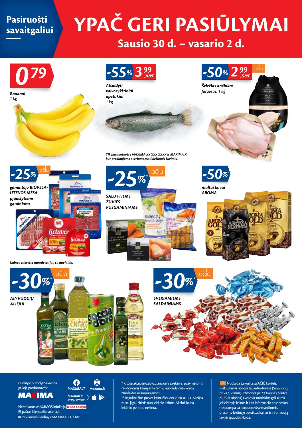 Maxima kaininis leidinys akcijos nuo 
  2020-01-28 iki 
  2020-02-03 | Leidinukas.lt puslapis 16
