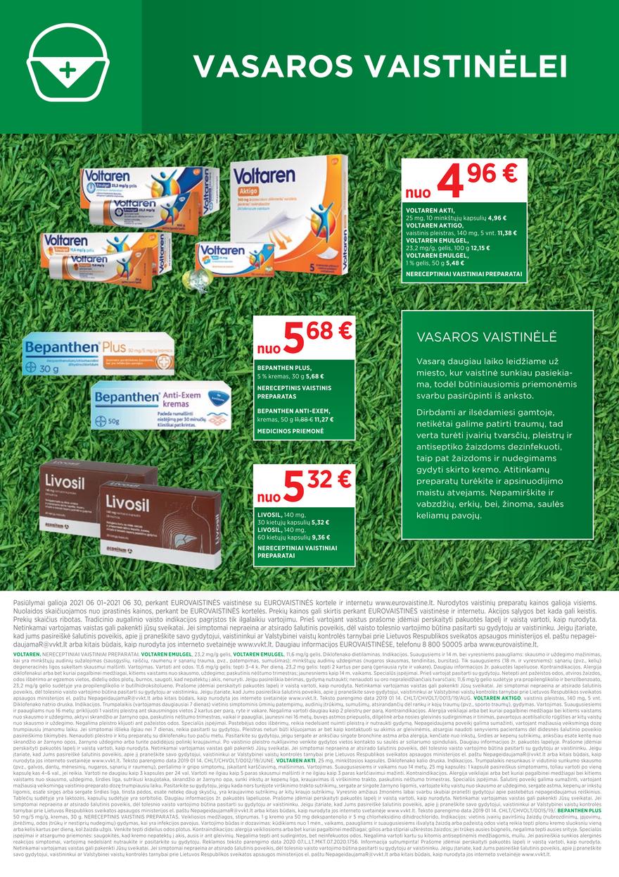 Euro vaistinė leidinys akcijos nuo 
  2021-06-01 iki 
  2021-06-30 | Leidinukas.lt puslapis 8