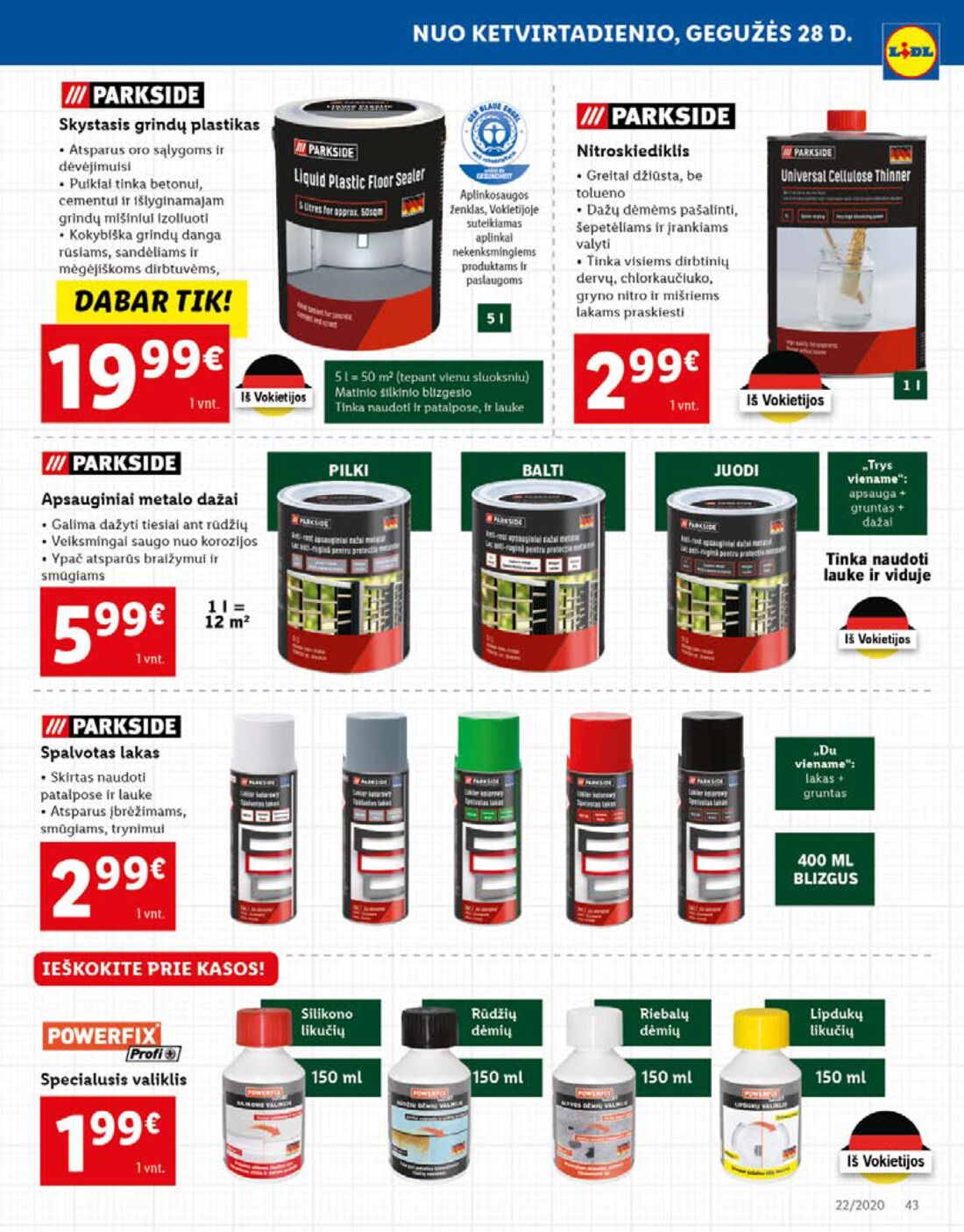 Lidl savaitinis leidinys akcijos nuo 
  2020-05-25 iki 
  2020-05-31 | Leidinukas.lt puslapis 43