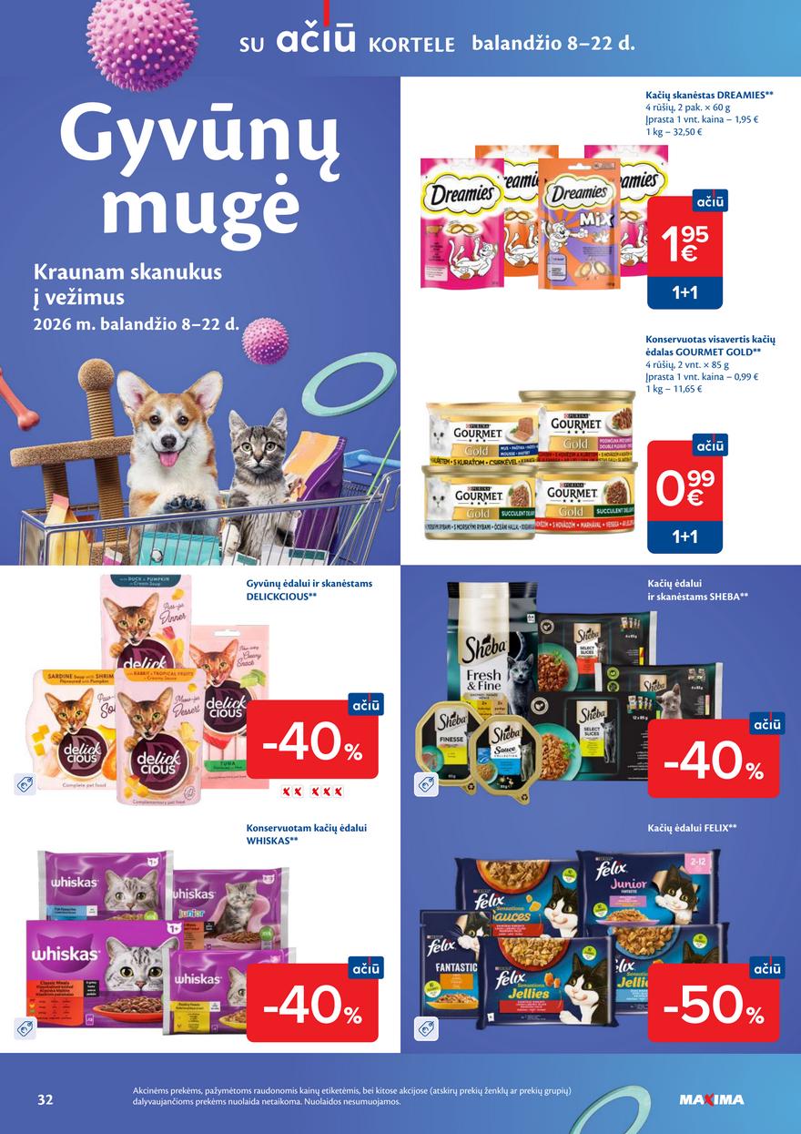 Maxima leidinys akcijos nuo 
  2026-04-07 iki 
  2026-04-13 | Leidinukas.lt puslapis 32