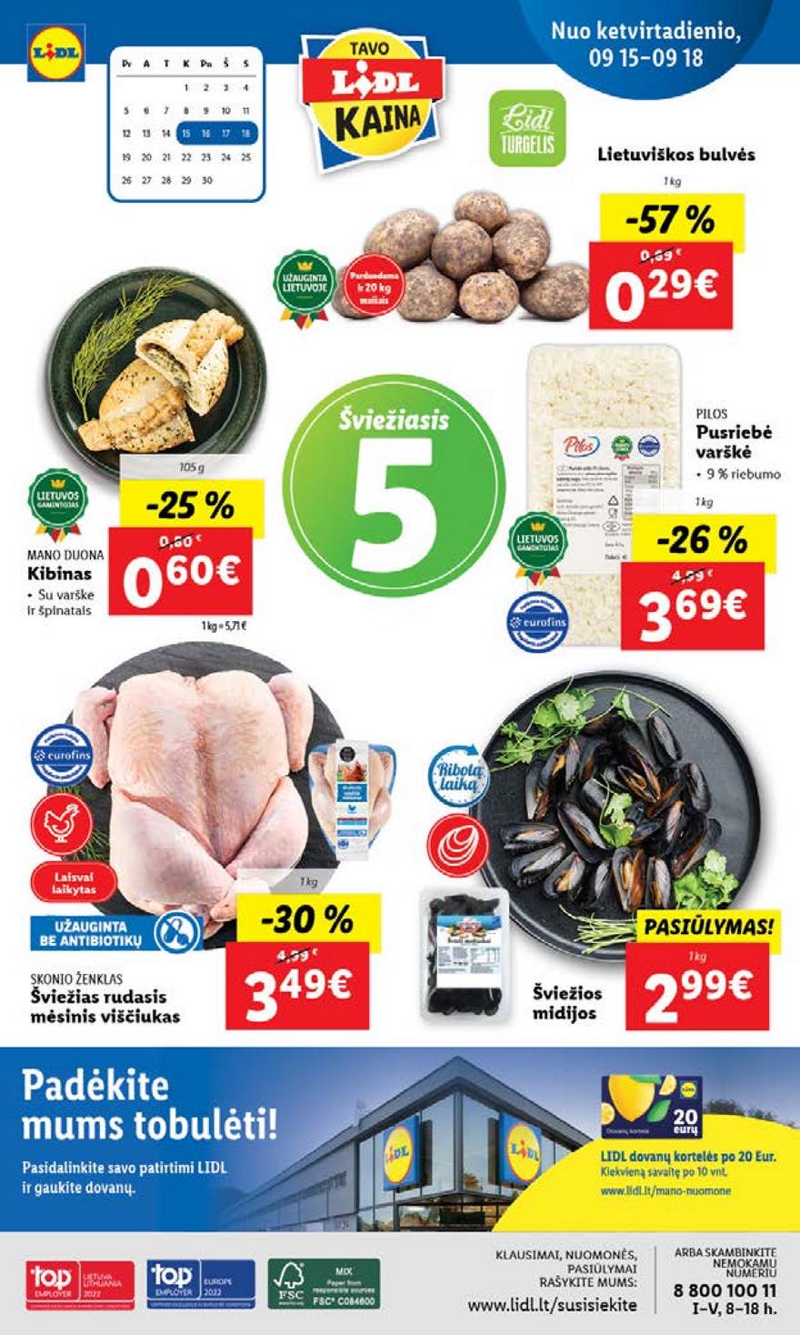 Lidl maisto prekių pasiūlymai akcijos nuo 
  2022-09-12 iki 
  2022-09-18 | Leidinukas.lt puslapis 40