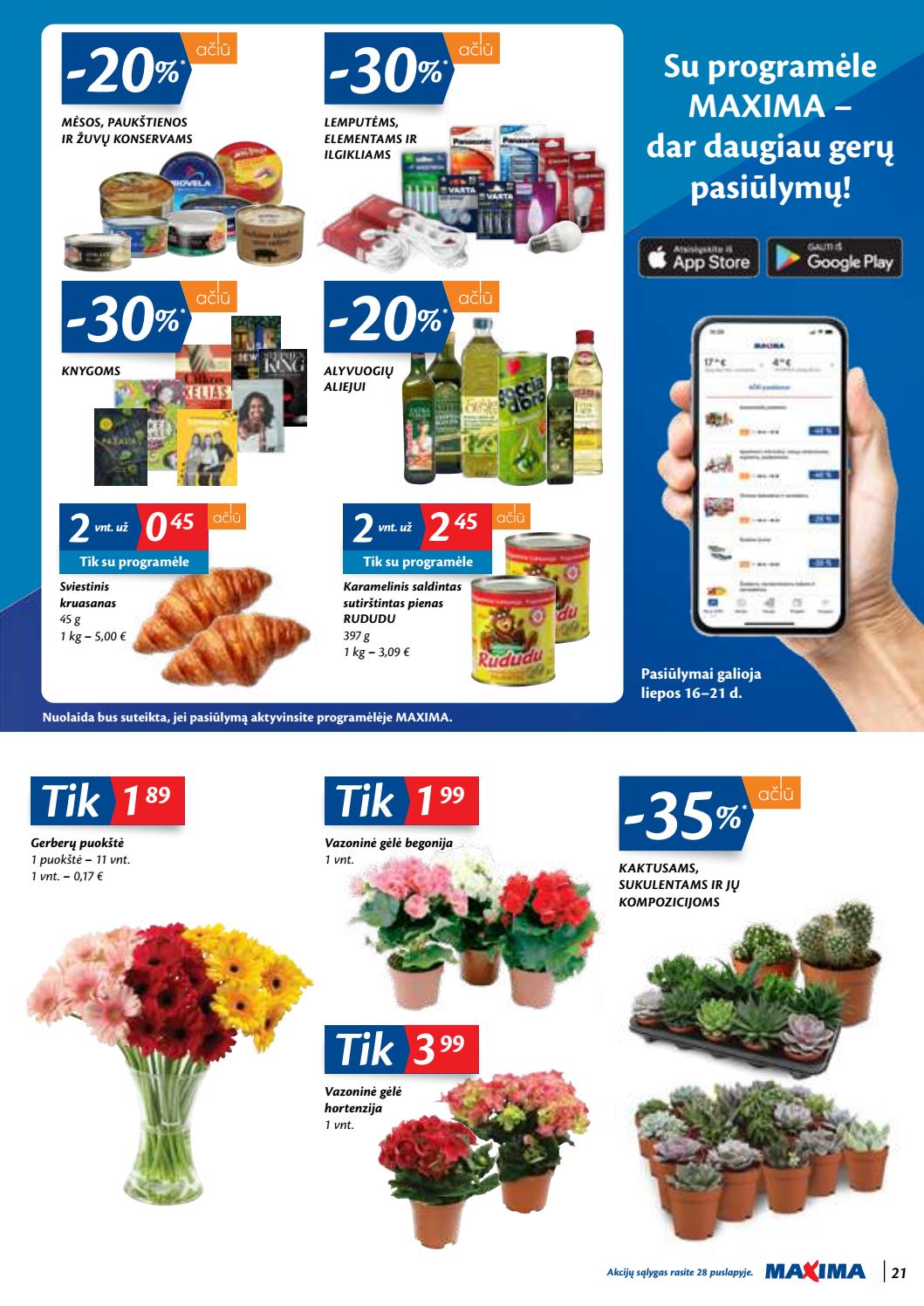 Maxima kaininis leidinys akcijos nuo 
  2020-07-14 iki 
  2020-07-20 | Leidinukas.lt puslapis 21