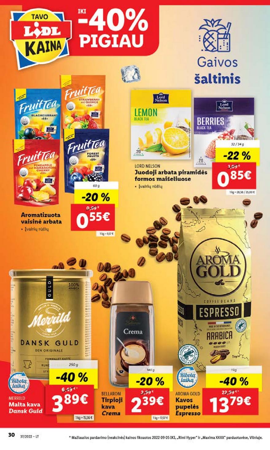 Lidl maisto prekių pasiūlymai akcijos nuo 
  2022-09-12 iki 
  2022-09-18 | Leidinukas.lt puslapis 30