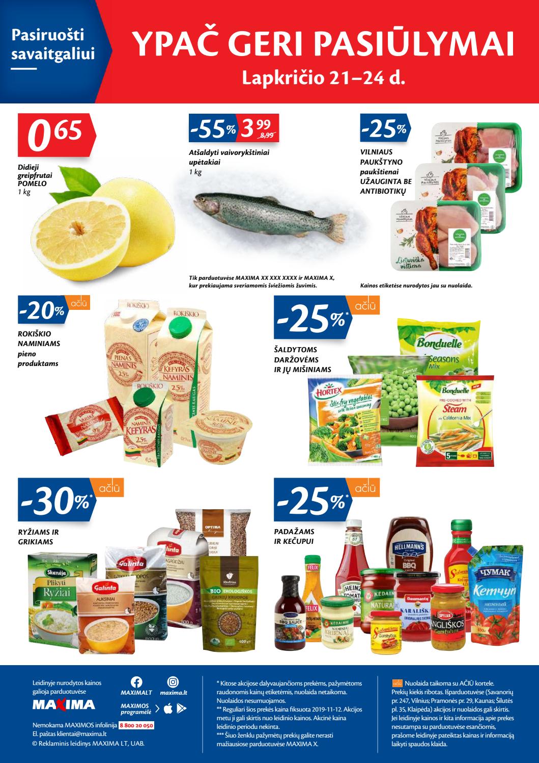 Maxima kaininis leidinys akcijos nuo 
  2019-11-19 iki 
  2019-11-25 | Leidinukas.lt puslapis 20