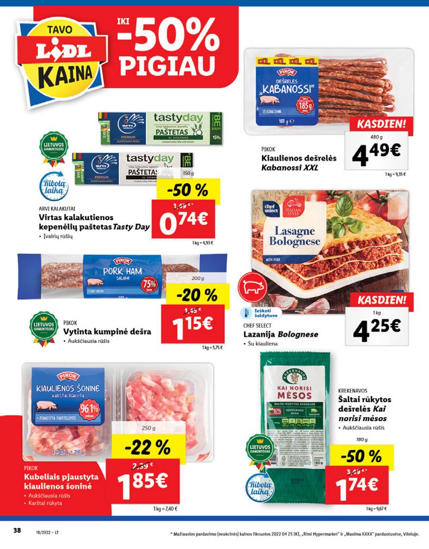 Lidl maisto prekių pasiūlymai akcijos nuo 
  2022-05-02 iki 
  2022-05-08 | Leidinukas.lt puslapis 38
