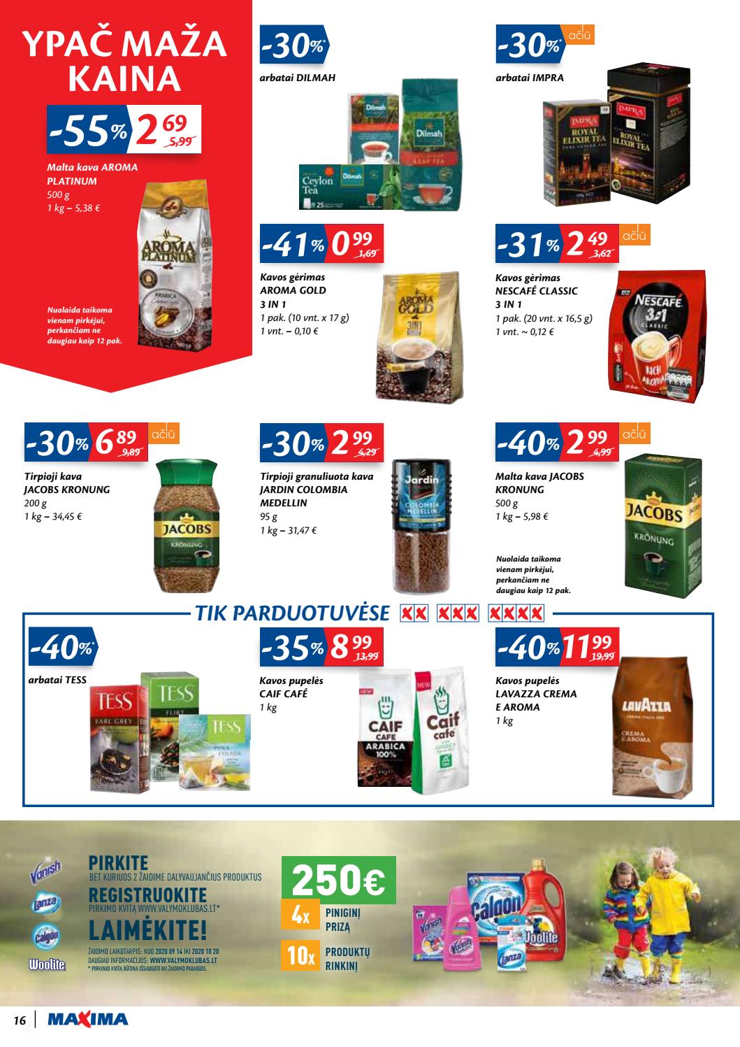 Maxima kaininis leidinys akcijos nuo 
  2020-09-29 iki 
  2020-10-05 | Leidinukas.lt puslapis 16