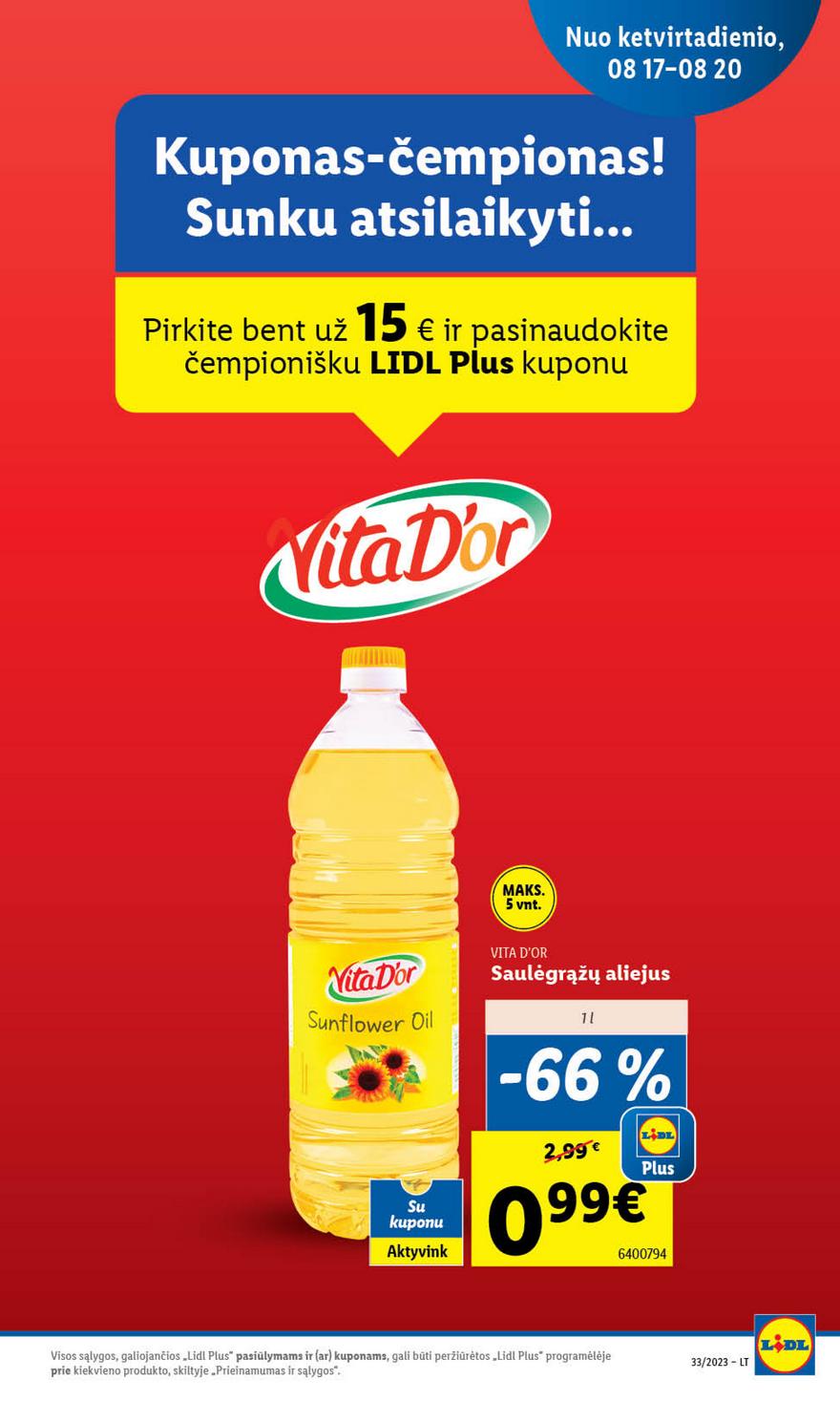 Lidl pasiūlymai akcijos nuo 
  2023-08-14 iki 
  2023-08-20 | Leidinukas.lt puslapis 12