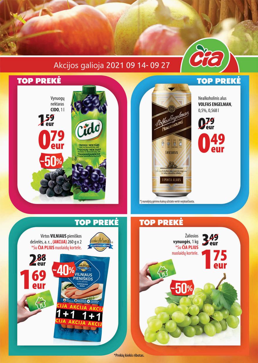 Čia market leidinys akcijos nuo 
  2021-09-14 iki 
  2021-09-27 | Leidinukas.lt puslapis 1