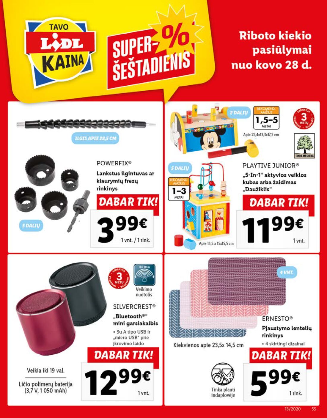 Lidl savaitinis leidinys akcijos nuo 
  2020-03-23 iki 
  2020-03-29 | Leidinukas.lt puslapis 55