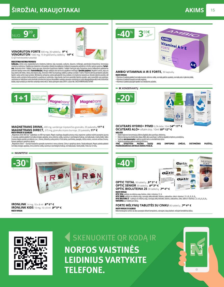 Norfos vaistinės leidinys akcijos nuo 
  2023-06-01 iki 
  2023-06-30 | Leidinukas.lt puslapis 15