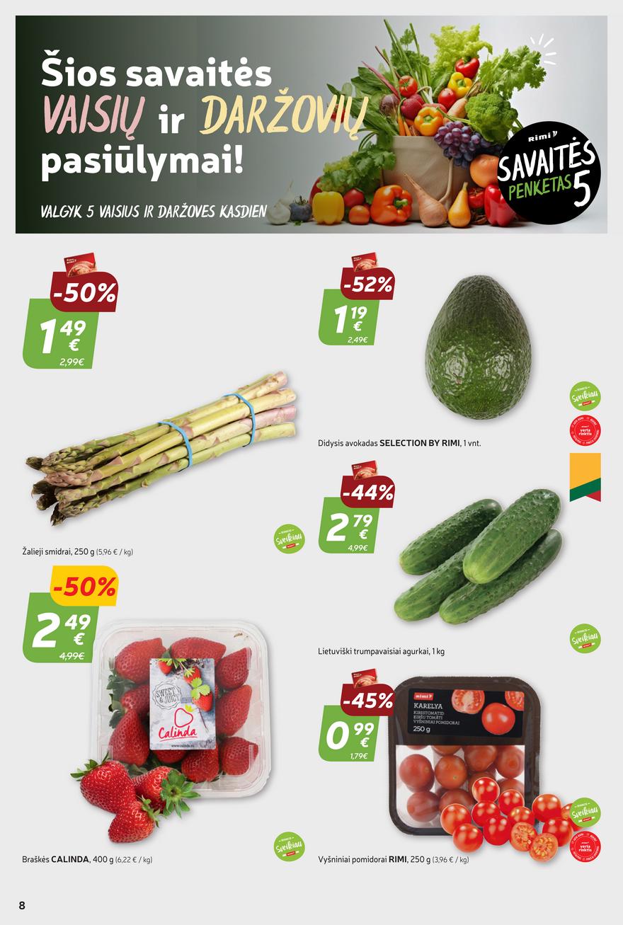 Rimi savaitinis leidinys akcijos nuo
2024-04-30 iki
2024-05-06 | Leidinukas.lt puslapis 8