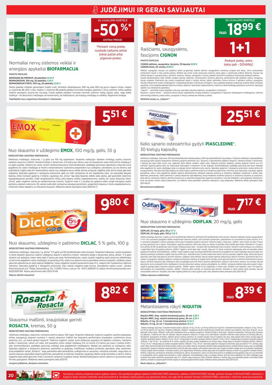 Euro vaistinė leidinys akcijos nuo 
  2023-05-01 iki 
  2023-05-31 | Leidinukas.lt puslapis 20