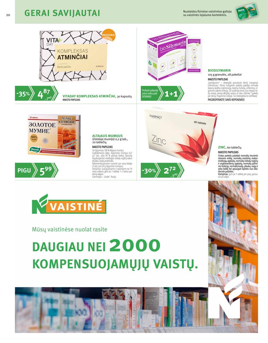 Norfos vaistinės leidinys akcijos nuo 
  2022-02-01 iki 
  2022-02-28 | Leidinukas.lt puslapis 20