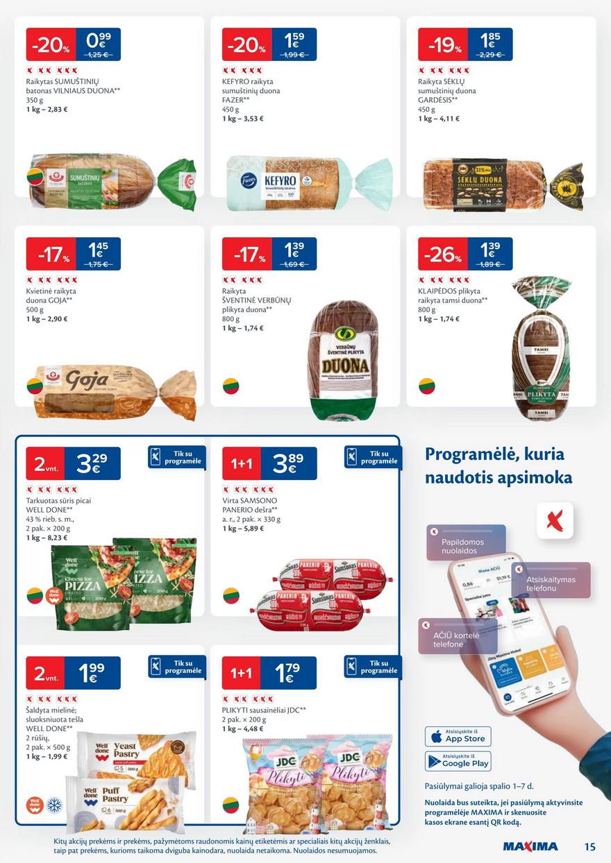 Maxima savaitinis leidinys 40 akcijos nuo 
  2024-10-01 iki 
  2024-10-07 | Leidinukas.lt puslapis 15