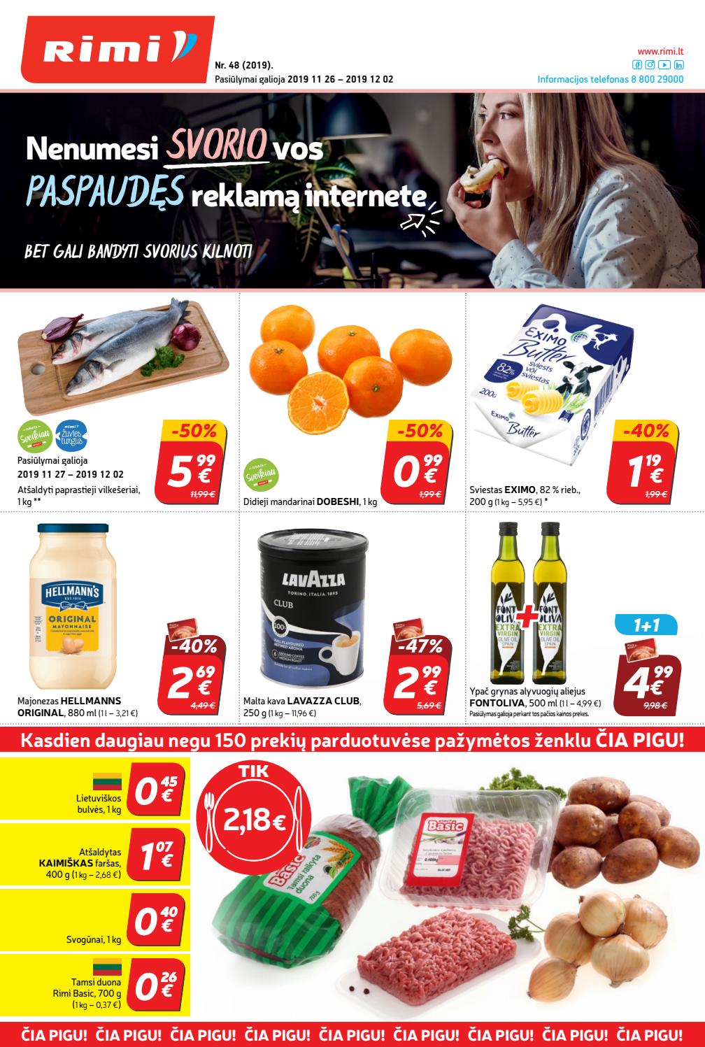 Rimi savaitinis leidinys akcijos nuo 
  2019-11-26 iki 
  2019-12-02 | Leidinukas.lt puslapis 1