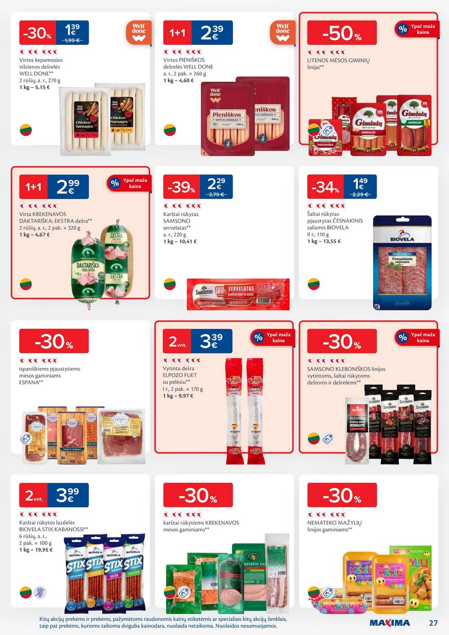 Maxima savaitinis leidinys 40 akcijos nuo 
  2024-10-01 iki 
  2024-10-07 | Leidinukas.lt puslapis 27