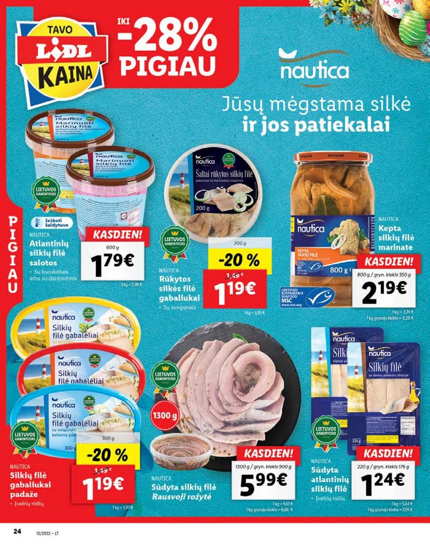 Lidl maisto prekių pasiūlymai akcijos nuo 
  2022-03-28 iki 
  2022-04-03 | Leidinukas.lt puslapis 24