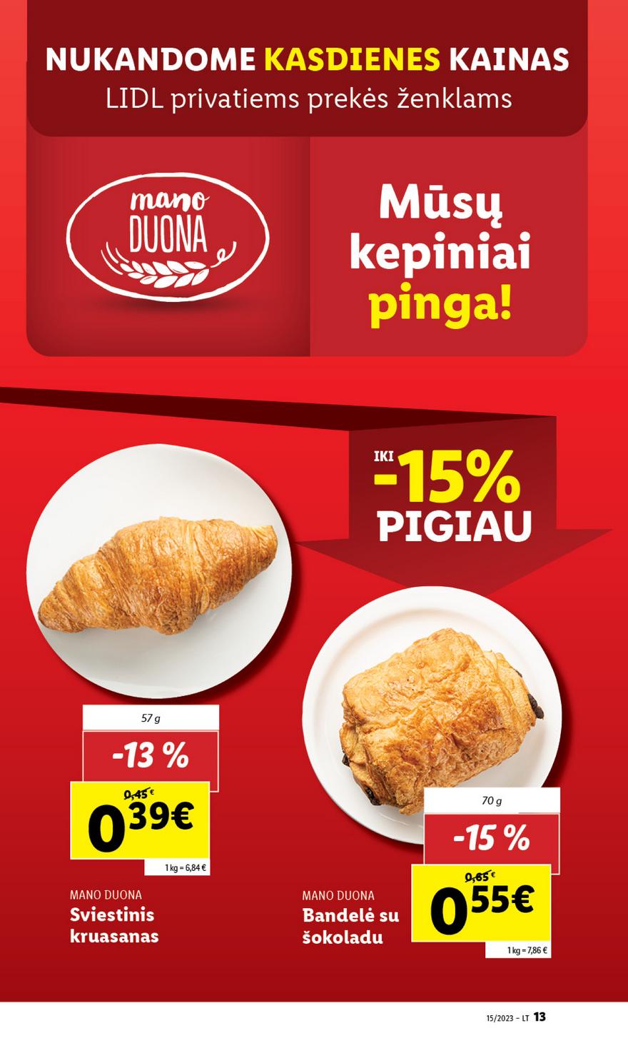 Lidl pasiūlymai akcijos nuo 
  2023-04-10 iki 
  2023-04-16 | Leidinukas.lt puslapis 13