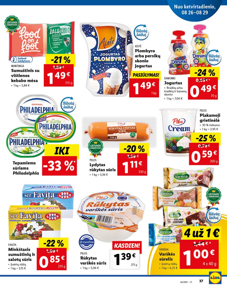 Lidl maisto prekių pasiūlymai akcijos nuo 
  2021-08-23 iki 
  2021-08-29 | Leidinukas.lt puslapis 37