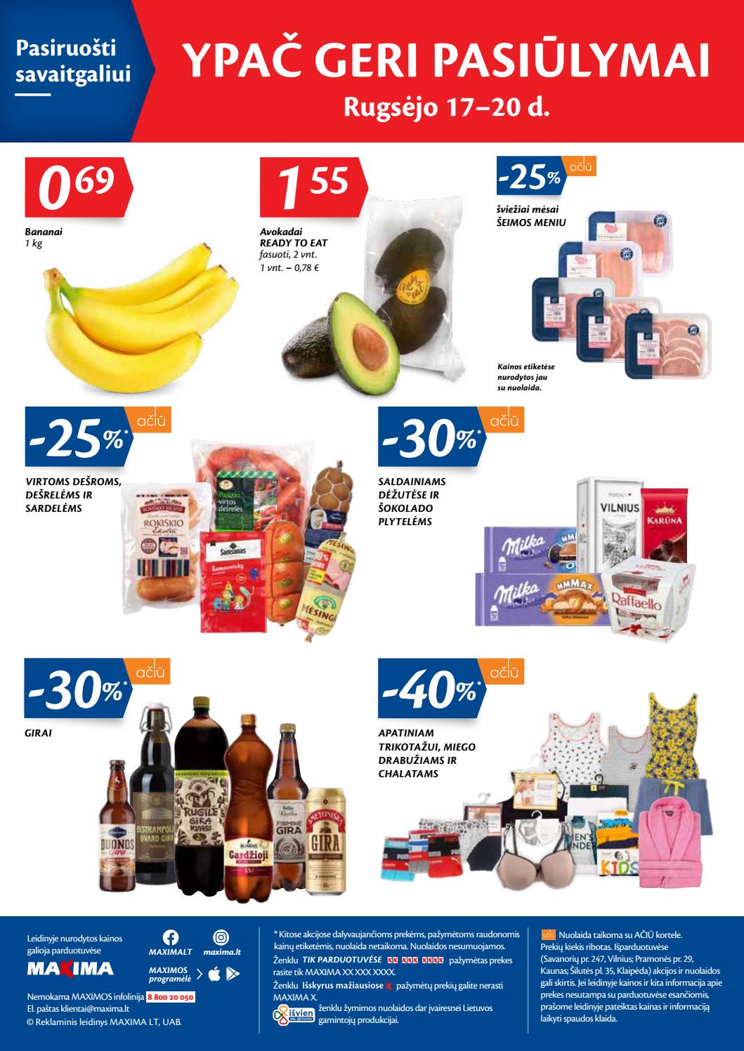 Maxima kaininis leidinys akcijos nuo 
  2020-09-17 iki 
  2020-09-20 | Leidinukas.lt puslapis 32