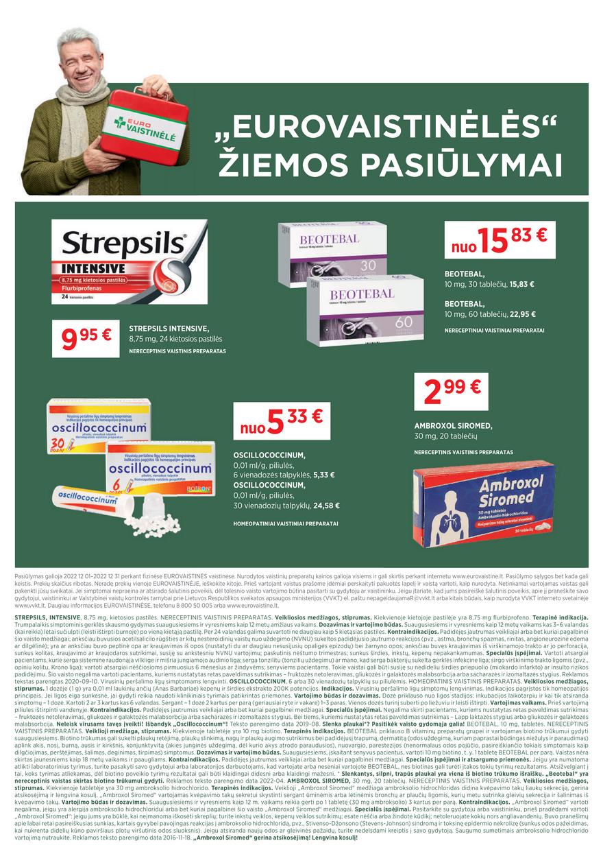 Euro vaistinė leidinys akcijos nuo 
  2022-12-01 iki 
  2022-12-31 | Leidinukas.lt puslapis 7
