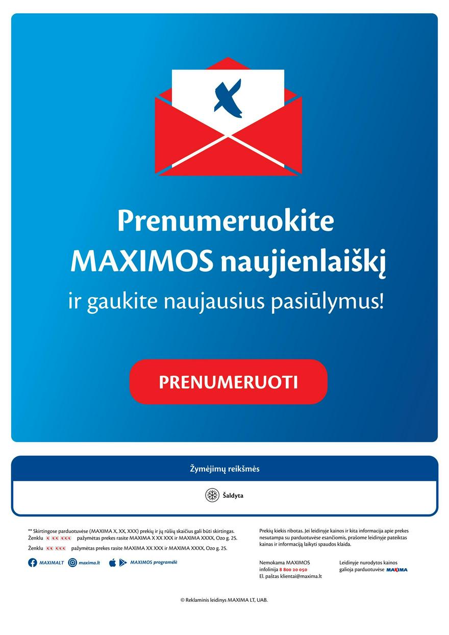 Maxima leidinys akcijos nuo 
  2024-01-09 iki 
  2024-02-05 | Leidinukas.lt puslapis 18