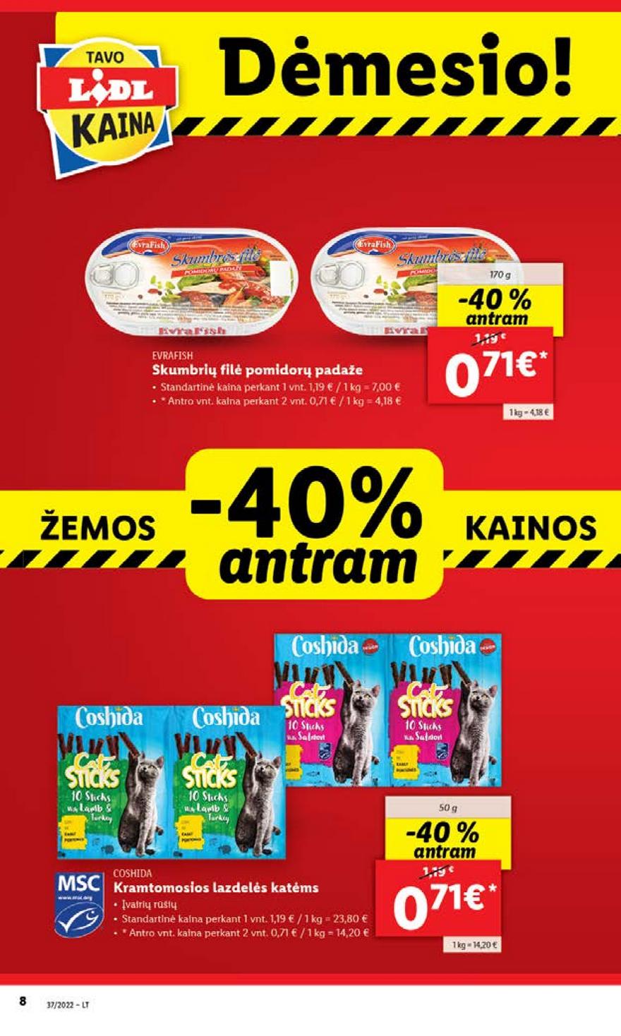Lidl maisto prekių pasiūlymai akcijos nuo 
  2022-09-12 iki 
  2022-09-18 | Leidinukas.lt puslapis 10