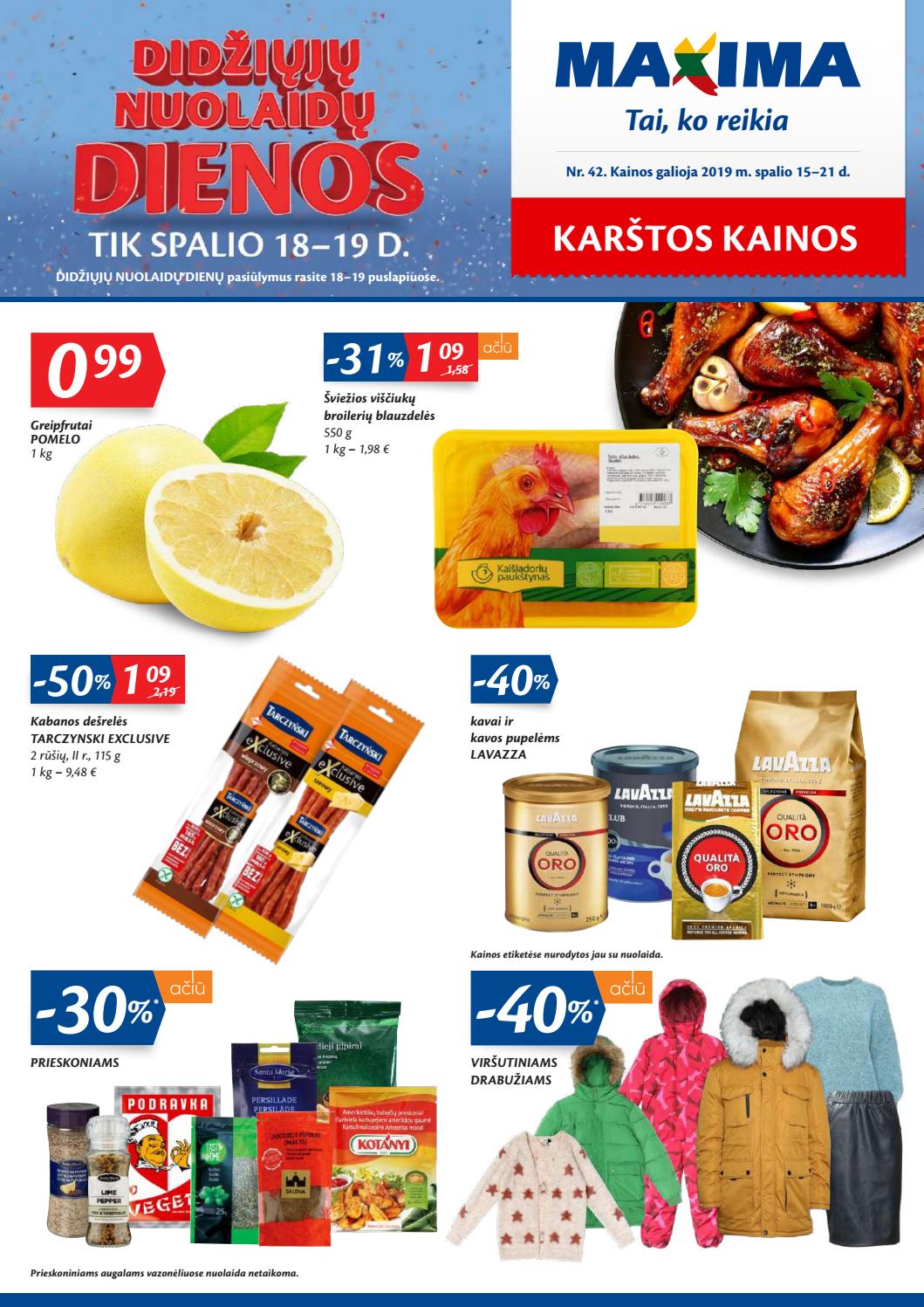 Maxima kaininis leidinys akcijos nuo 
  2019-10-15 iki 
  2019-10-21 | Leidinukas.lt puslapis 1