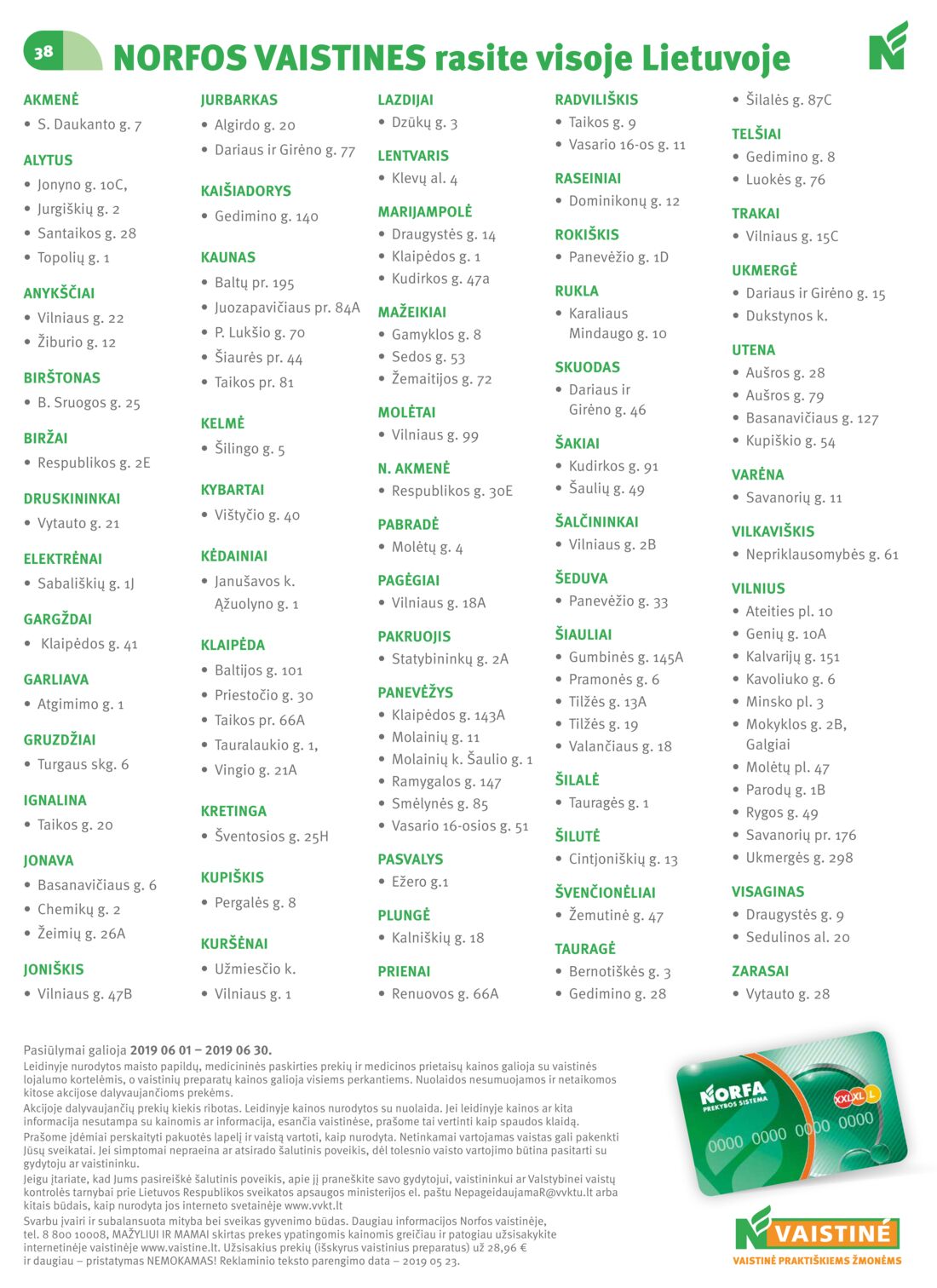 Norfos vaistinė leidinys akcijos nuo 
  2019-06-01 iki 
  2019-06-30 | Leidinukas.lt puslapis 38