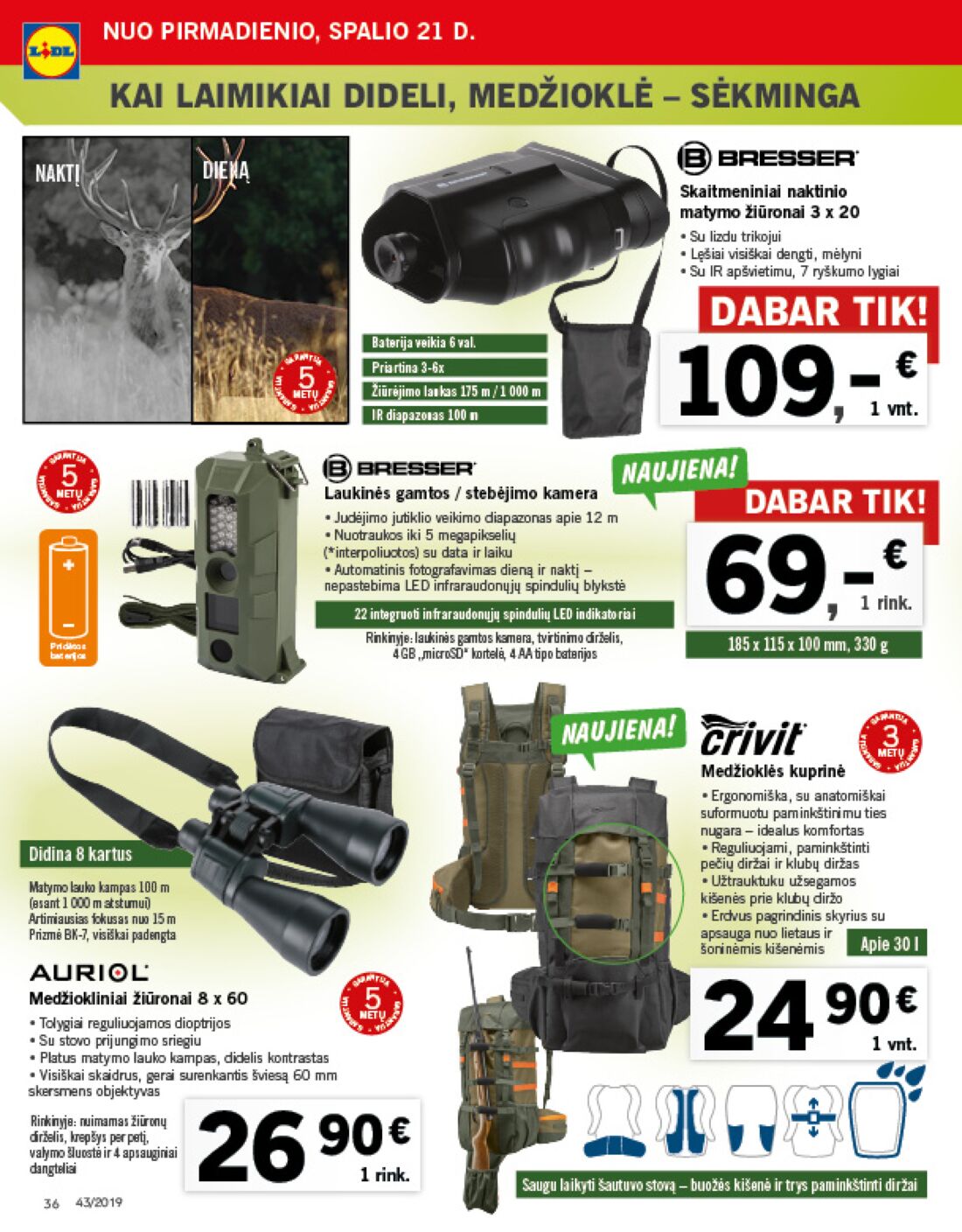 Lidl savaitinis leidinys akcijos nuo 
  2019-10-21 iki 
  2019-10-27 | Leidinukas.lt puslapis 36