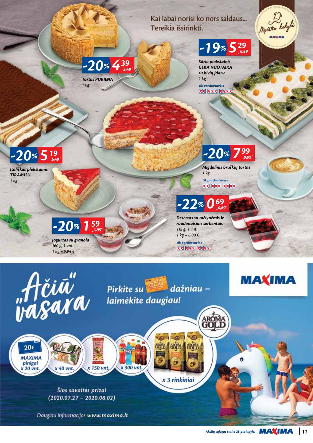 Maxima kaininis leidinys akcijos nuo 
  2020-07-28 iki 
  2020-08-03 | Leidinukas.lt puslapis 11
