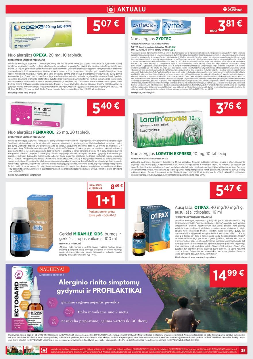 Euro vaistinė katalogas akcijos nuo 
  2026-04-01 iki 
  2026-04-30 | Leidinukas.lt puslapis 35