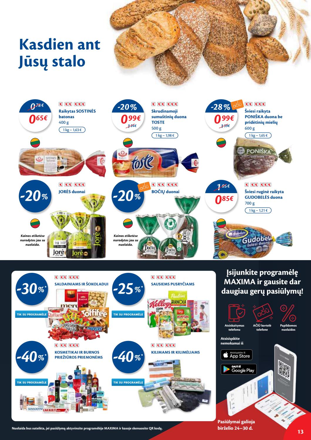 Maxima kaininis leidinys akcijos nuo 
  2021-06-22 iki 
  2021-06-28 | Leidinukas.lt puslapis 13