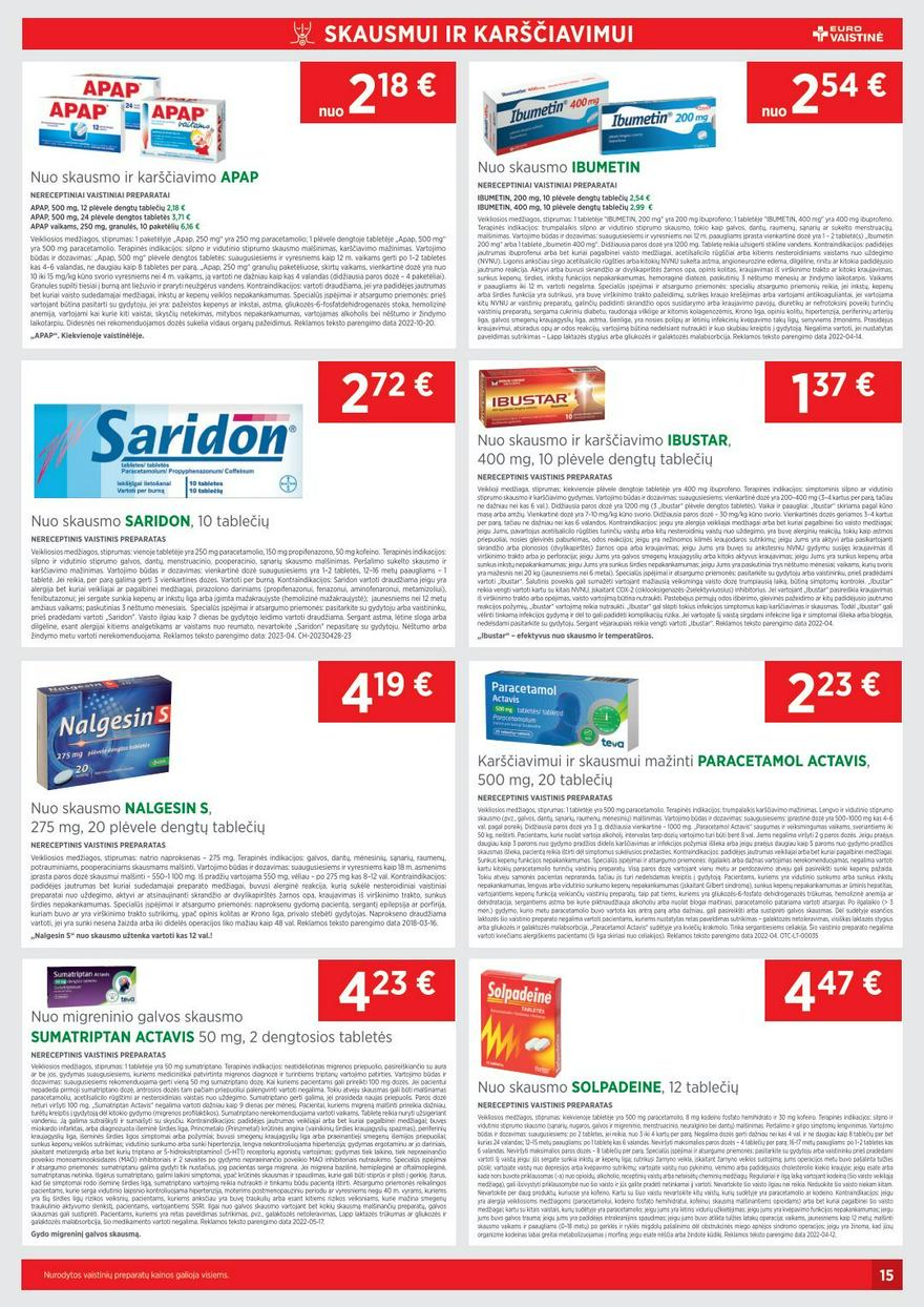 Euro vaistinė leidinys akcijos nuo 
  2023-11-01 iki 
  2023-11-30 | Leidinukas.lt puslapis 15