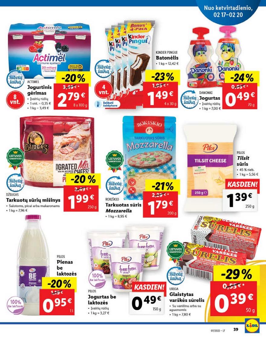 Lidl maisto prekių pasiūlymai akcijos nuo 
  2022-02-14 iki 
  2022-02-20 | Leidinukas.lt puslapis 39