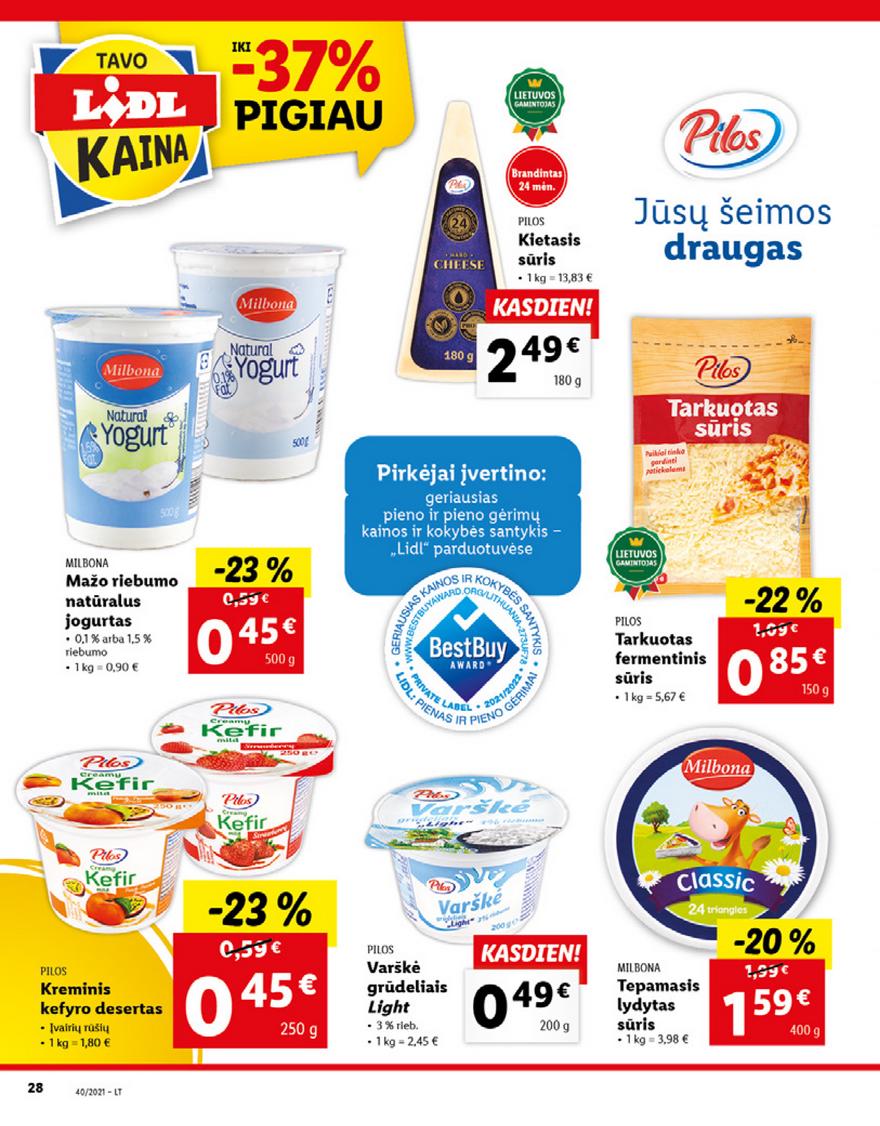 Lidl maisto prekių pasiūlymai akcijos nuo 
  2021-10-04 iki 
  2021-10-10 | Leidinukas.lt puslapis 28