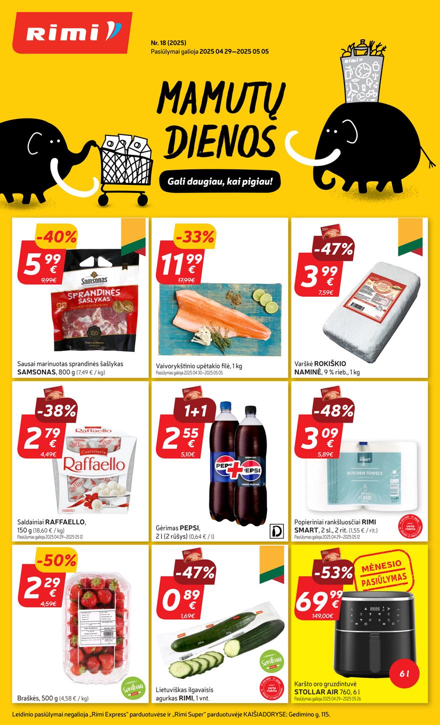 Rimi savaitinis leidinys 12 akcijos nuo 
  2025-04-29 iki 
  2025-05-05 | Leidinukas.lt puslapis 1
