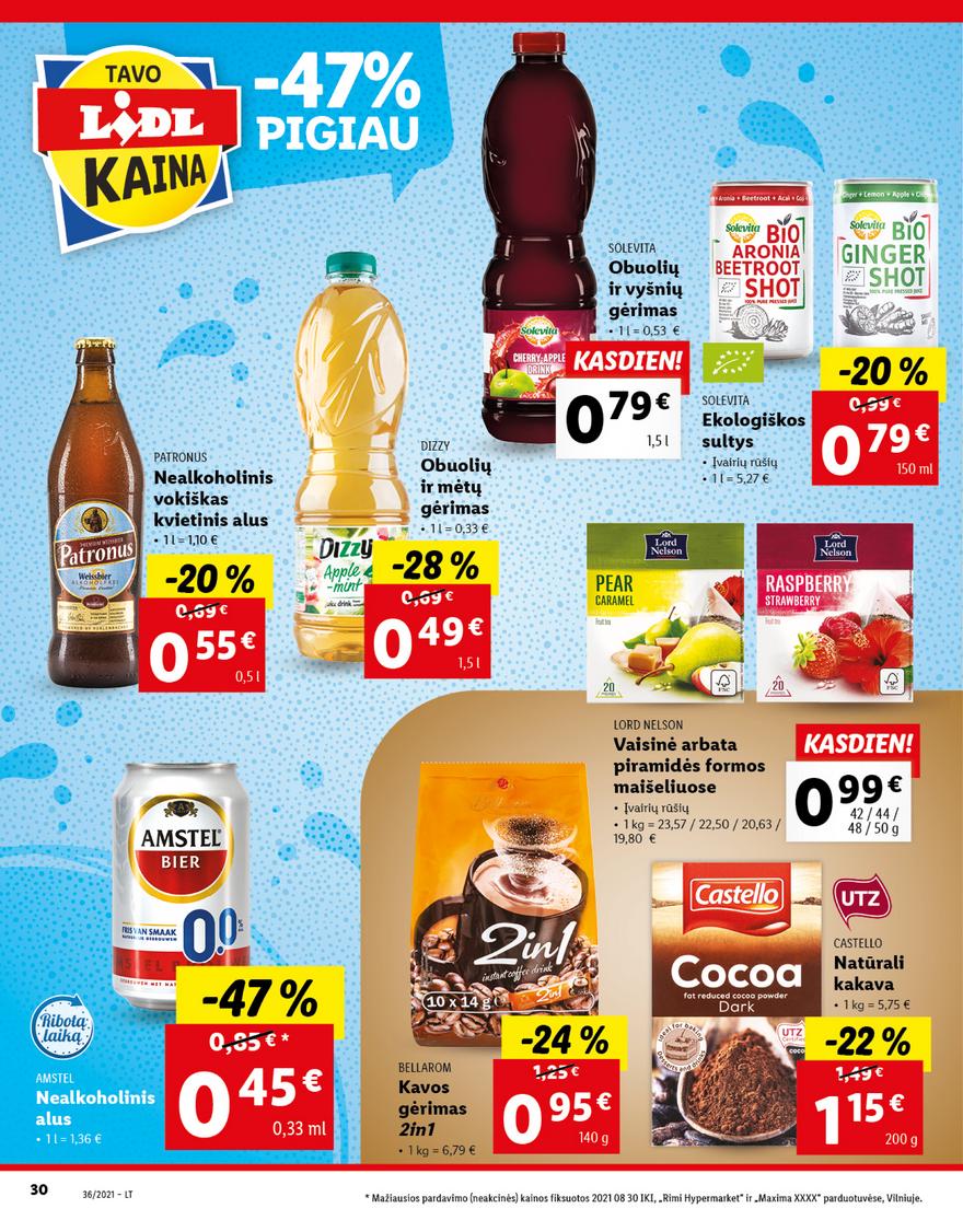 Lidl maisto prekių pasiūlymai akcijos nuo 
  2021-09-06 iki 
  2021-09-12 | Leidinukas.lt puslapis 30