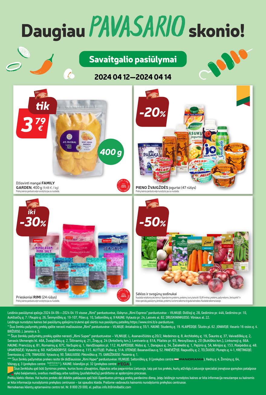 Rimi savaitinis leidinys akcijos nuo 
  2024-04-09 iki 
  2024-04-15 | Leidinukas.lt puslapis 31