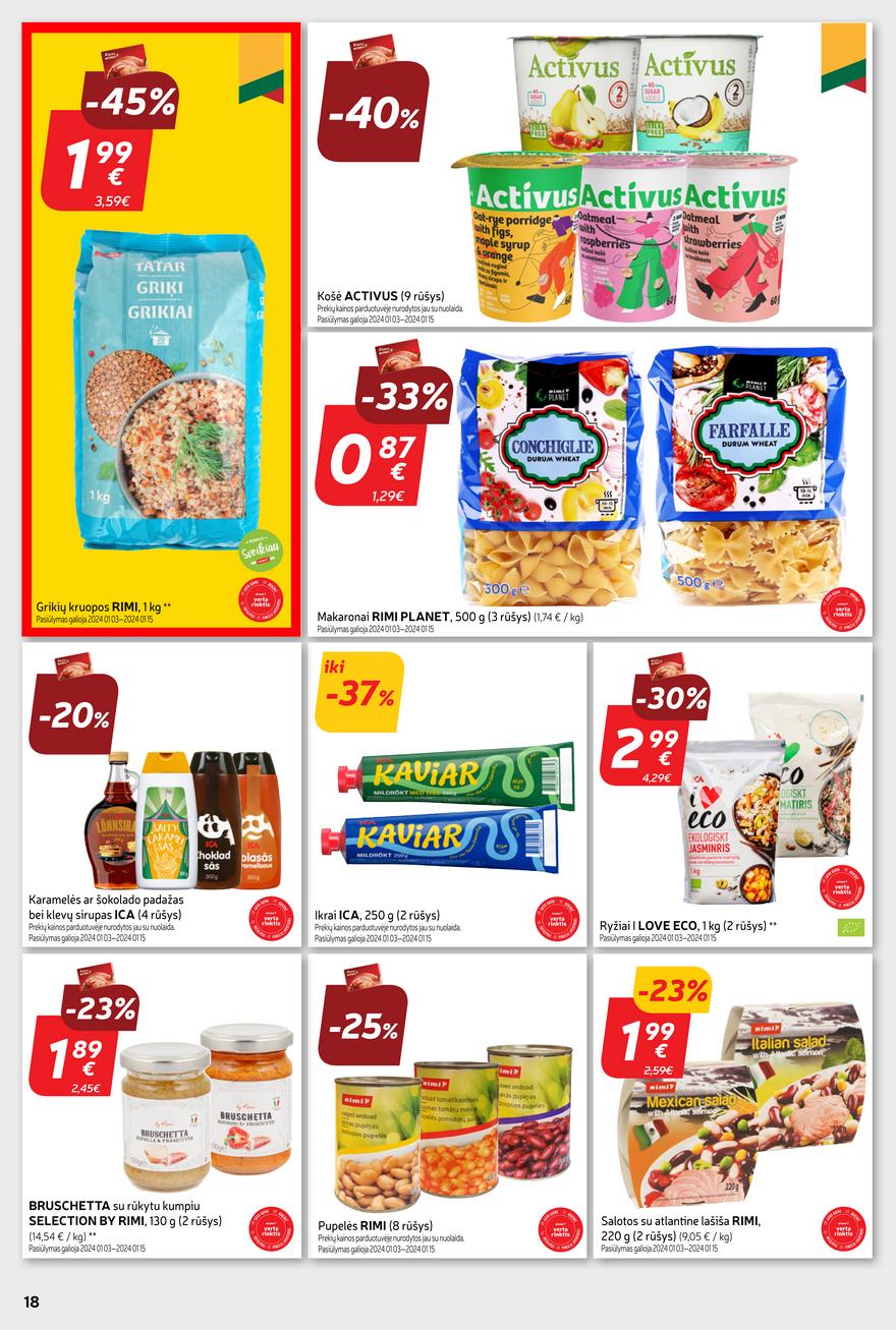 Rimi savaitinis leidinys akcijos nuo 
  2024-01-09 iki 
  2024-01-15 | Leidinukas.lt puslapis 18